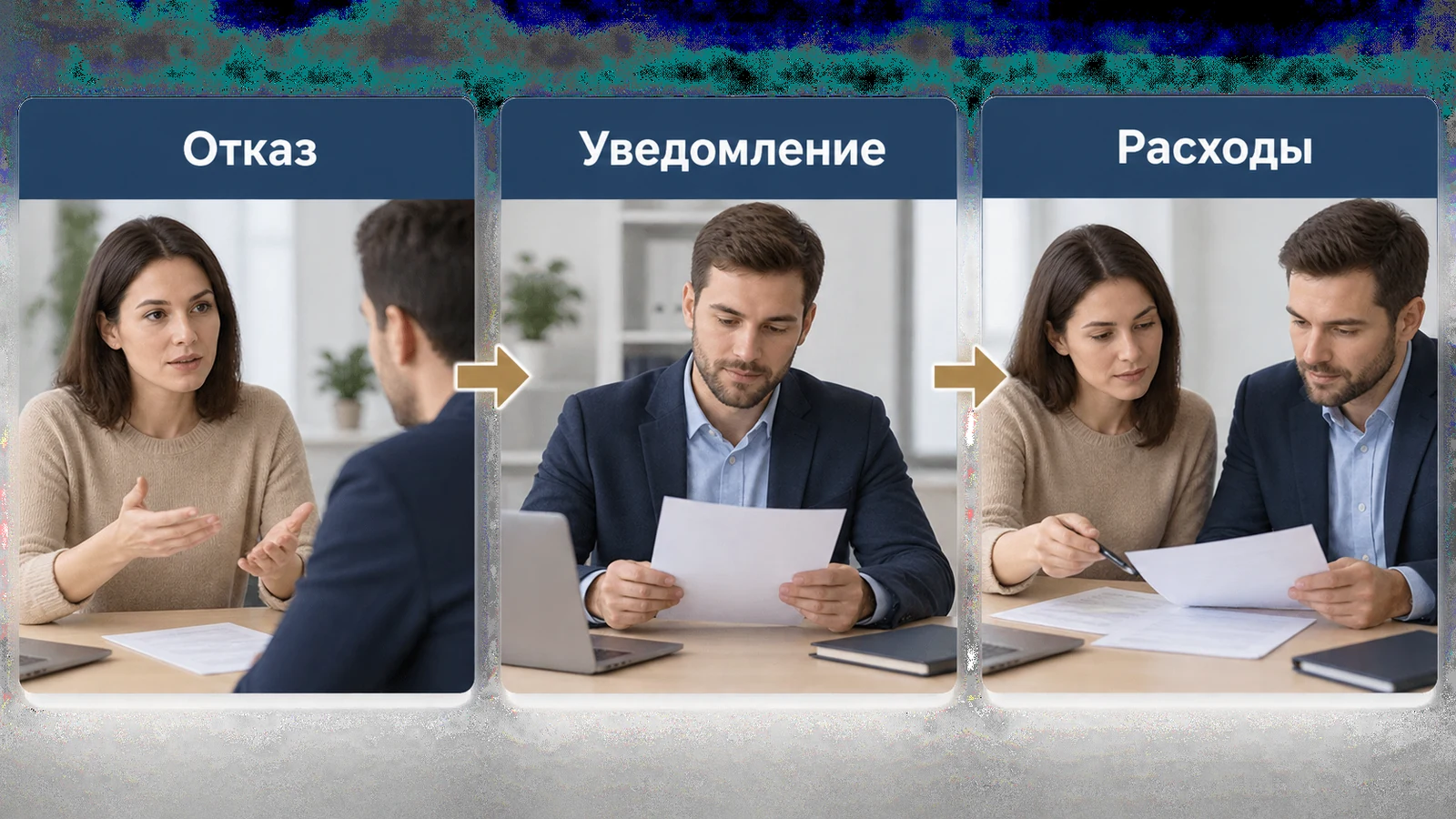 Инфографика: отказ, уведомление и расходы при расторжении договора